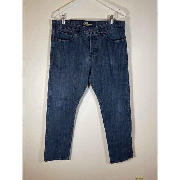 Lucky Brand Other - Lucky Brand 121 Jeans Mens 36x32 Heritage Slim Buttonfly Denim Dark Wash Blue